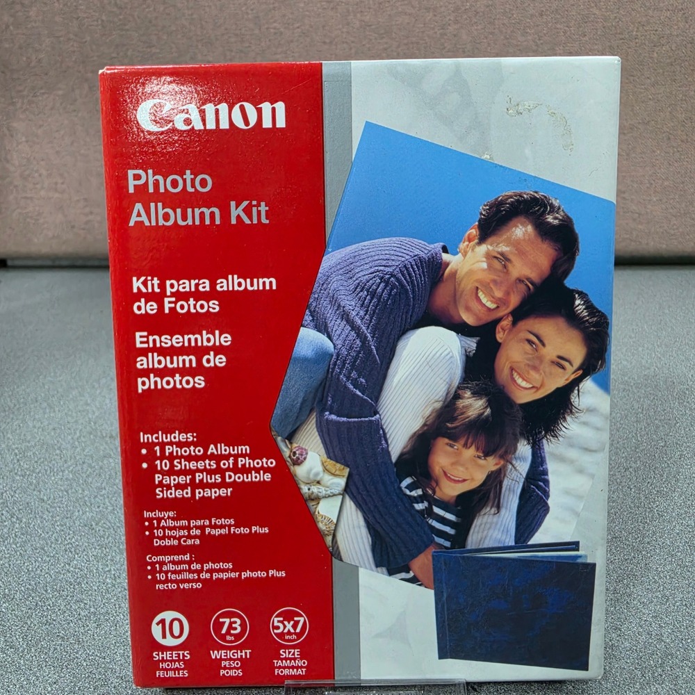 Canon Photo Album Kit 5x7 Blue NEW Sealed 10 Sheets Semi-Gloss Paper